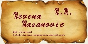 Nevena Mašanović vizit kartica